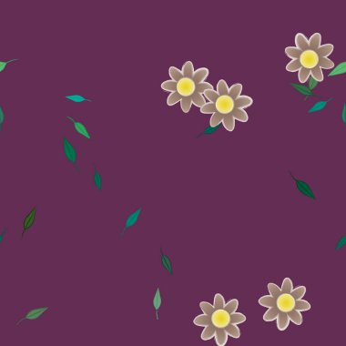 Yaprakları pürüzsüz arkaplan, vektör illüstrasyonu 