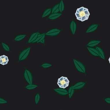 Yaprakları pürüzsüz arkaplan, vektör illüstrasyonu