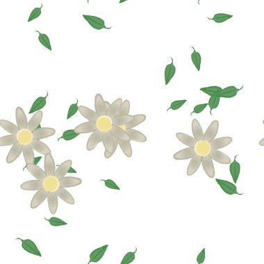 Yaprakları pürüzsüz arkaplan, vektör illüstrasyonu