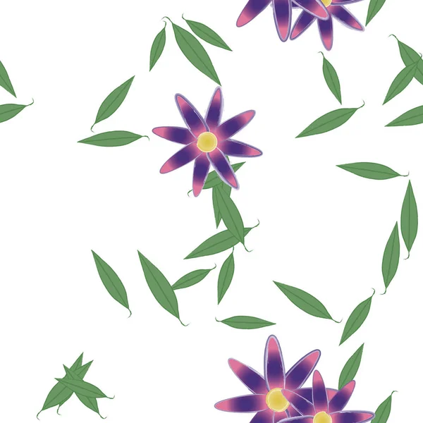 Fundo Sem Costura Floral Bonito Ilustração Vetorial — Vetor de Stock