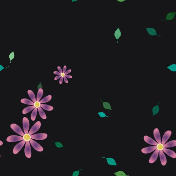 Όμορφη Floral Απρόσκοπτη Φόντο Διανυσματική Απεικόνιση — Διανυσματικό Αρχείο