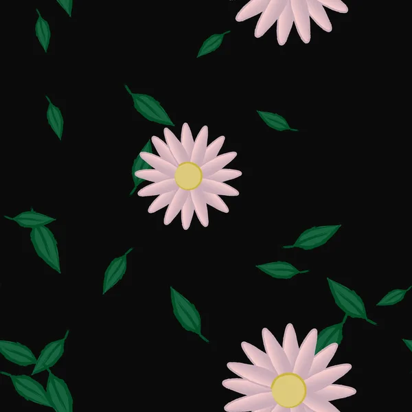 Fundo Sem Costura Floral Bonito Ilustração Vetorial — Vetor de Stock