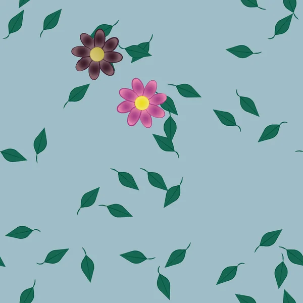 Fundo Sem Costura Floral Bonito Ilustração Vetorial — Vetor de Stock