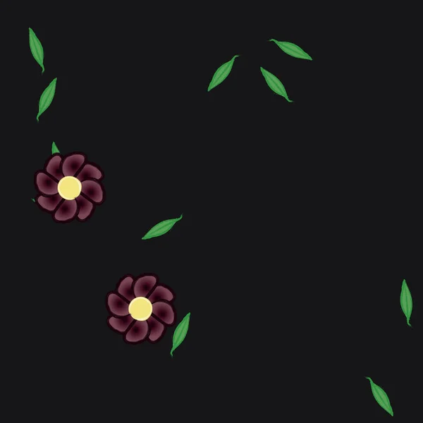 Fundo Sem Costura Floral Bonito Ilustração Vetorial — Vetor de Stock