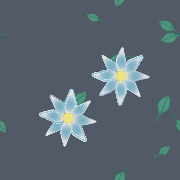 Mooie Bloemen Naadloze Achtergrond Vector Illustratie — Stockvector