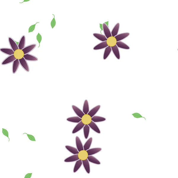 Mooie Bloemen Naadloze Achtergrond Vector Illustratie — Stockvector