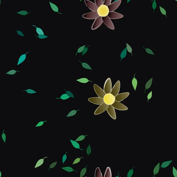 Fundo Sem Costura Floral Bonito Ilustração Vetorial — Vetor de Stock