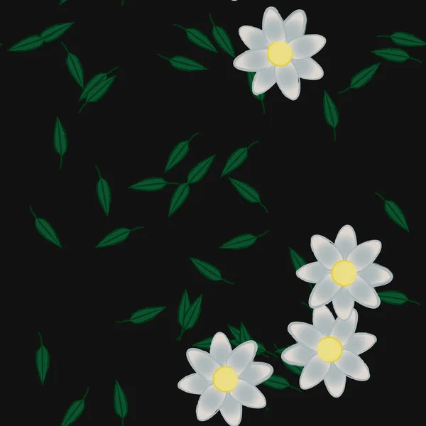 Mooie Bloemen Naadloze Achtergrond Vector Illustratie — Stockvector