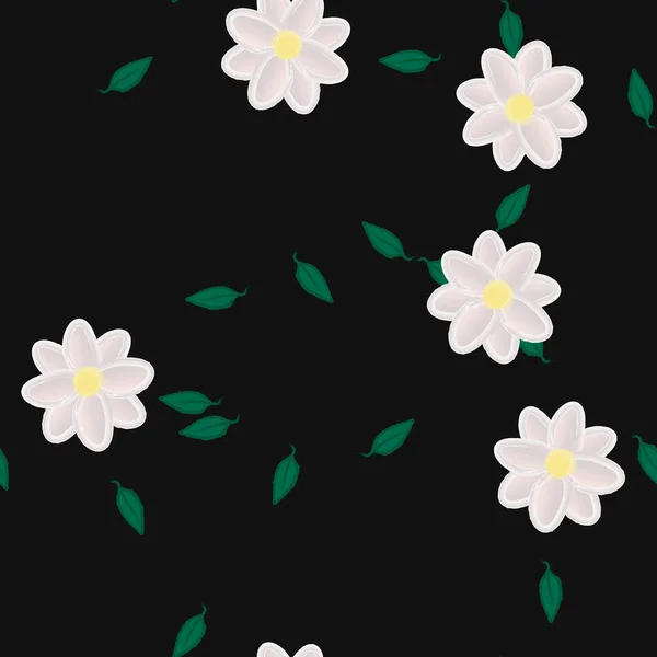 Hermoso Fondo Sin Costura Floral Ilustración Vectores — Vector de stock