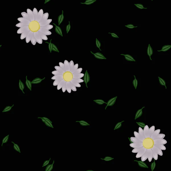 Mooie Bloemen Naadloze Achtergrond Vector Illustratie — Stockvector