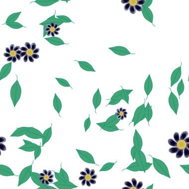 Yaprakları pürüzsüz arkaplan, vektör illüstrasyonu