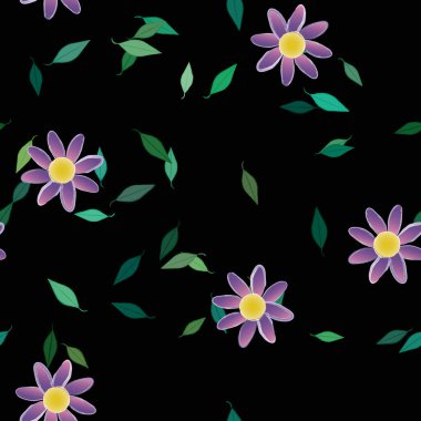 Yaprakları pürüzsüz arkaplan, vektör illüstrasyonu