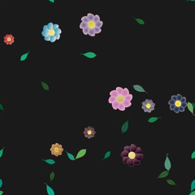 Yaprakları pürüzsüz arkaplan, vektör illüstrasyonu 