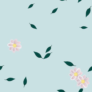 Yaprakları pürüzsüz arkaplan, vektör illüstrasyonu