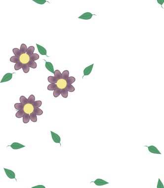 Yaprakları pürüzsüz arkaplan, vektör illüstrasyonu