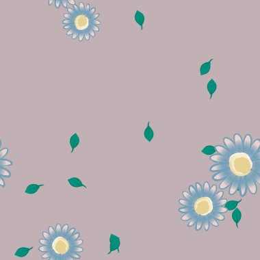 Yaprakları pürüzsüz arkaplan, vektör illüstrasyonu