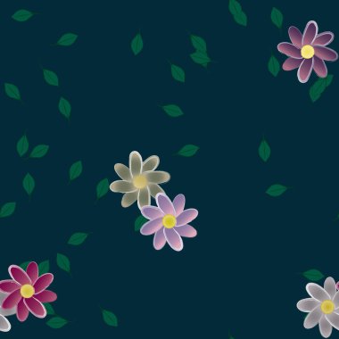 Yaprakları pürüzsüz arkaplan, vektör illüstrasyonu