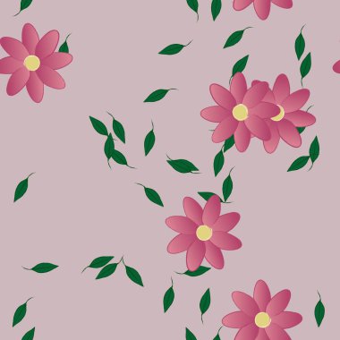 Yaprakları pürüzsüz arkaplan, vektör illüstrasyonu