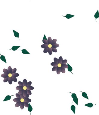 Yaprakları pürüzsüz arkaplan, vektör illüstrasyonu