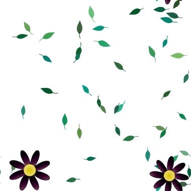 Yaprakları pürüzsüz arkaplan, vektör illüstrasyonu