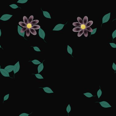 Yaprakları pürüzsüz arkaplan, vektör illüstrasyonu