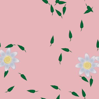 Yaprakları pürüzsüz arkaplan, vektör illüstrasyonu