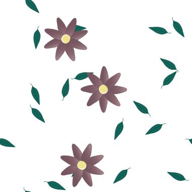 Yaprakları pürüzsüz arkaplan, vektör illüstrasyonu