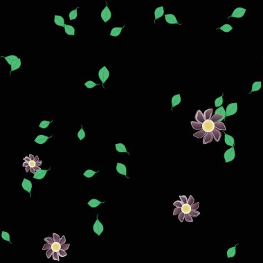 Yaprakları pürüzsüz arkaplan, vektör illüstrasyonu