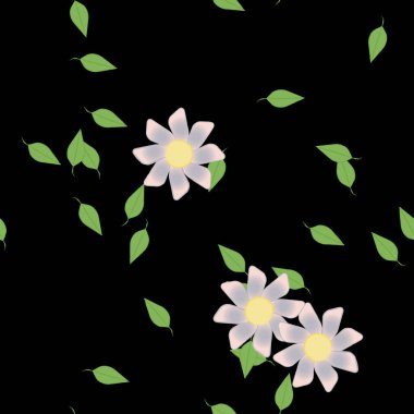 Yaprakları pürüzsüz arkaplan, vektör illüstrasyonu