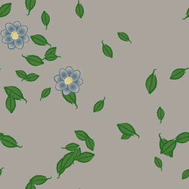 Yaprakları pürüzsüz arkaplan, vektör illüstrasyonu 