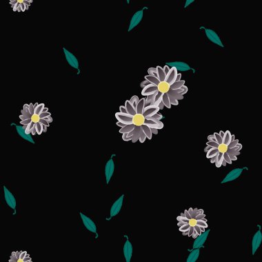 Yaprakları pürüzsüz arkaplan, vektör illüstrasyonu