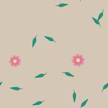 Yaprakları pürüzsüz arkaplan, vektör illüstrasyonu 