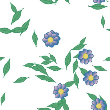 Yaprakları pürüzsüz arkaplan, vektör illüstrasyonu 