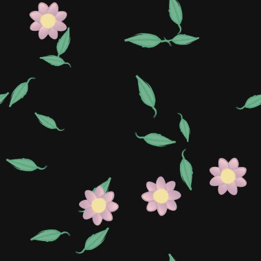 Yaprakları pürüzsüz arkaplan, vektör illüstrasyonu