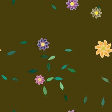 Yaprakları pürüzsüz arkaplan, vektör illüstrasyonu