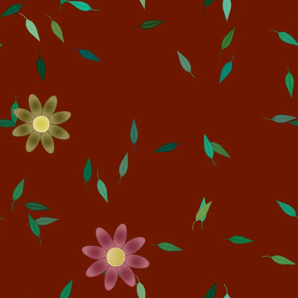 Fundo Sem Costura Floral Bonito Ilustração Vetorial — Vetor de Stock