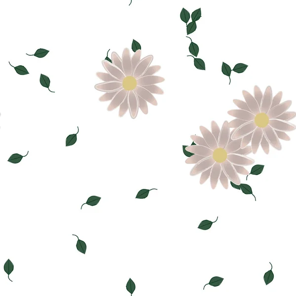 Fundo Sem Costura Floral Bonito Ilustração Vetorial — Vetor de Stock