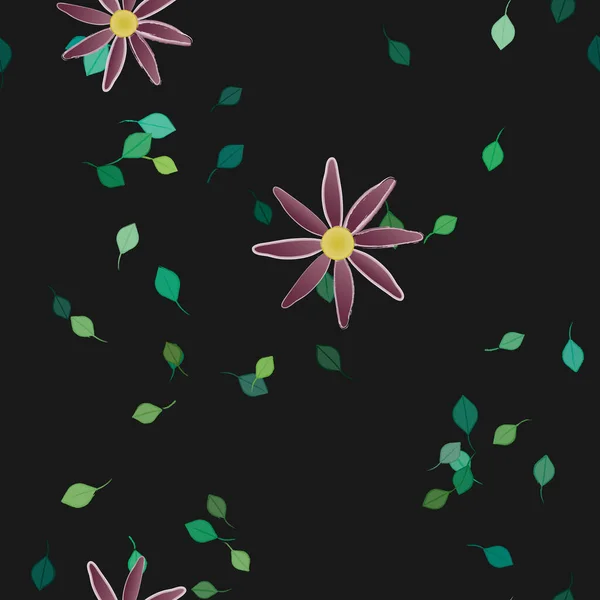 Hermoso Fondo Sin Costura Floral Ilustración Vectores — Vector de stock