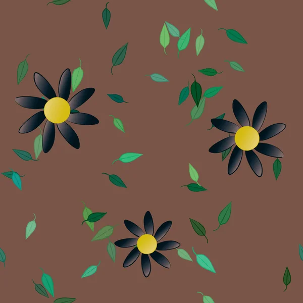 Schöne Florale Nahtlose Hintergrund Vektorillustration — Stockvektor