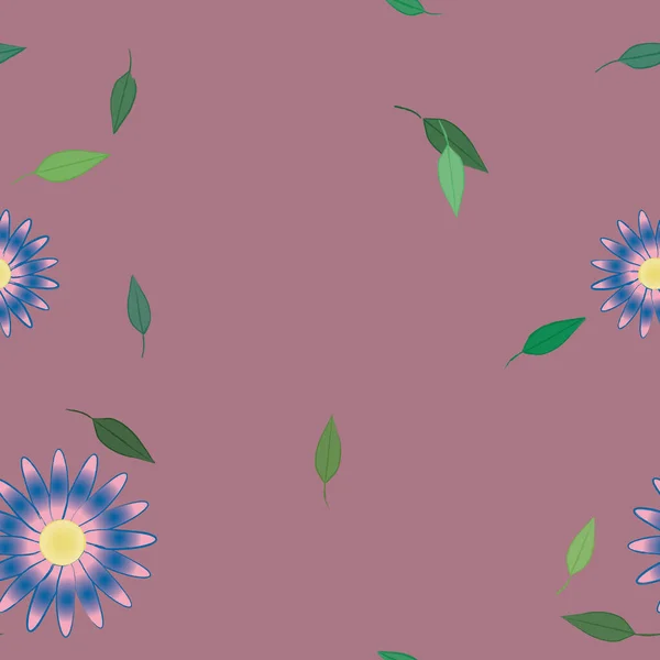 Schöne Florale Nahtlose Hintergrund Vektorillustration — Stockvektor