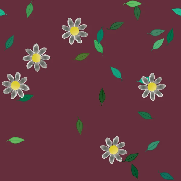 Schöne Florale Nahtlose Hintergrund Vektorillustration — Stockvektor