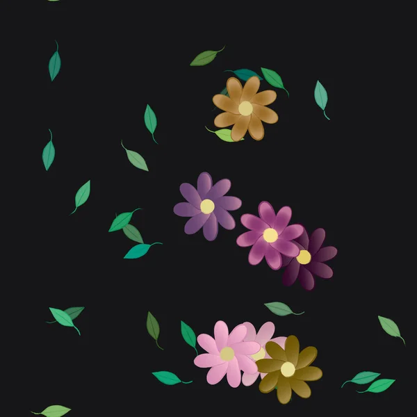 Beautiful Floral Seamless Background Vector Illustration — Stock Vector