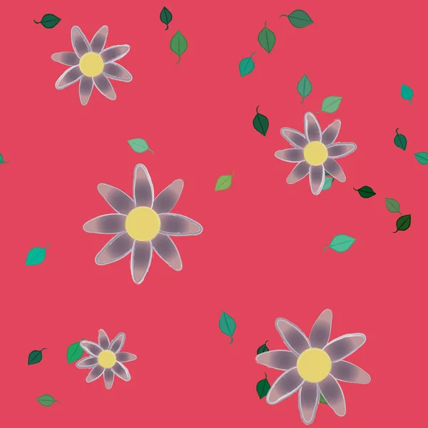 Fundo Sem Costura Floral Bonito Ilustração Vetorial —  Vetores de Stock