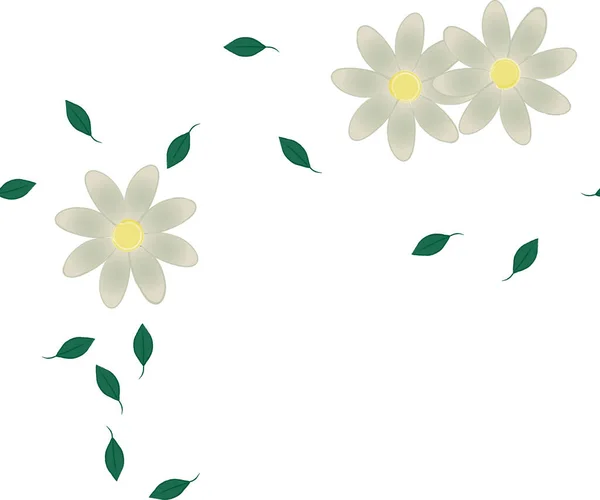 Schöne Florale Nahtlose Hintergrund Vektorillustration — Stockvektor