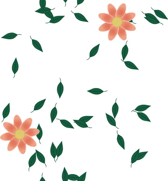 Fundo Sem Costura Floral Bonito Ilustração Vetorial — Vetor de Stock