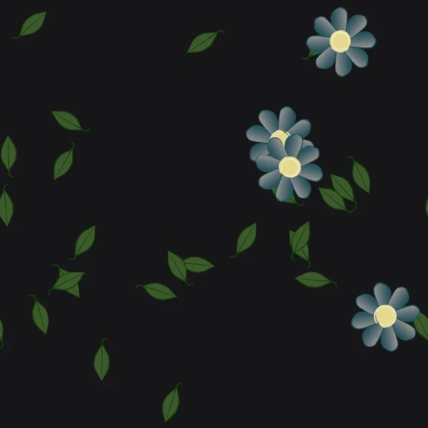 Fundo Sem Costura Floral Bonito Ilustração Vetorial — Vetor de Stock