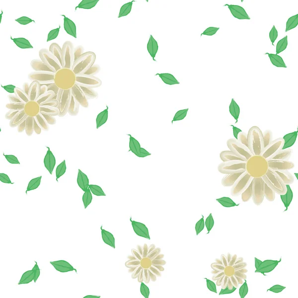 Schöne Florale Nahtlose Hintergrund Vektorillustration — Stockvektor