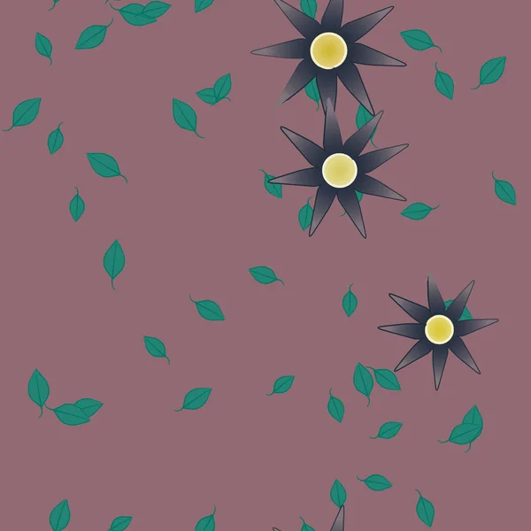 Schöne Florale Nahtlose Hintergrund Vektorillustration — Stockvektor