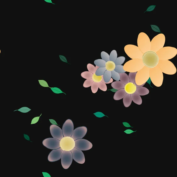 Hermoso Fondo Sin Costura Floral Ilustración Vectores — Vector de stock