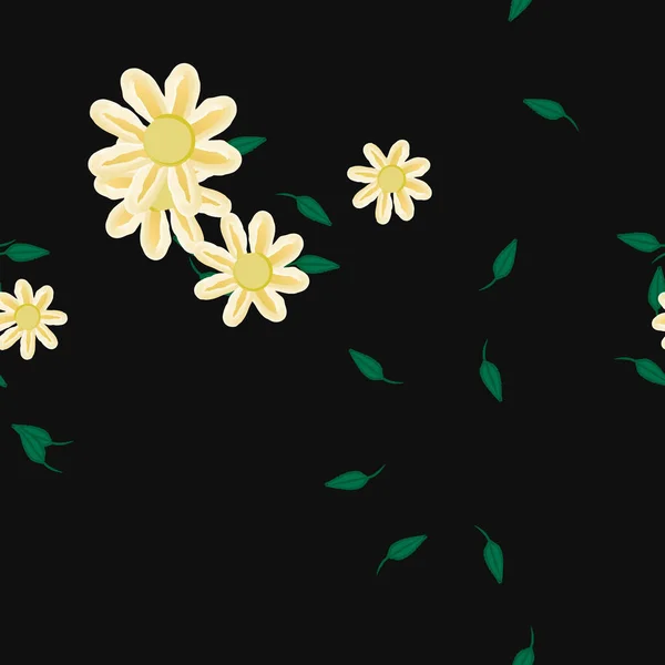 Hermoso Fondo Sin Costura Floral Ilustración Vectores — Vector de stock